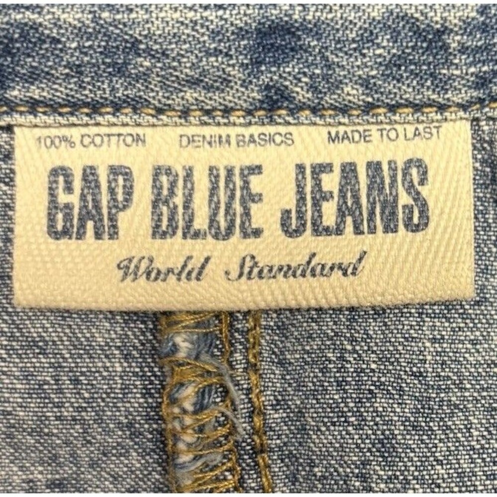 Vintage GAP Denim Vest Button Up Women’s Sleeveless Top Size Large 1990s Classic - Picture 6 of 11